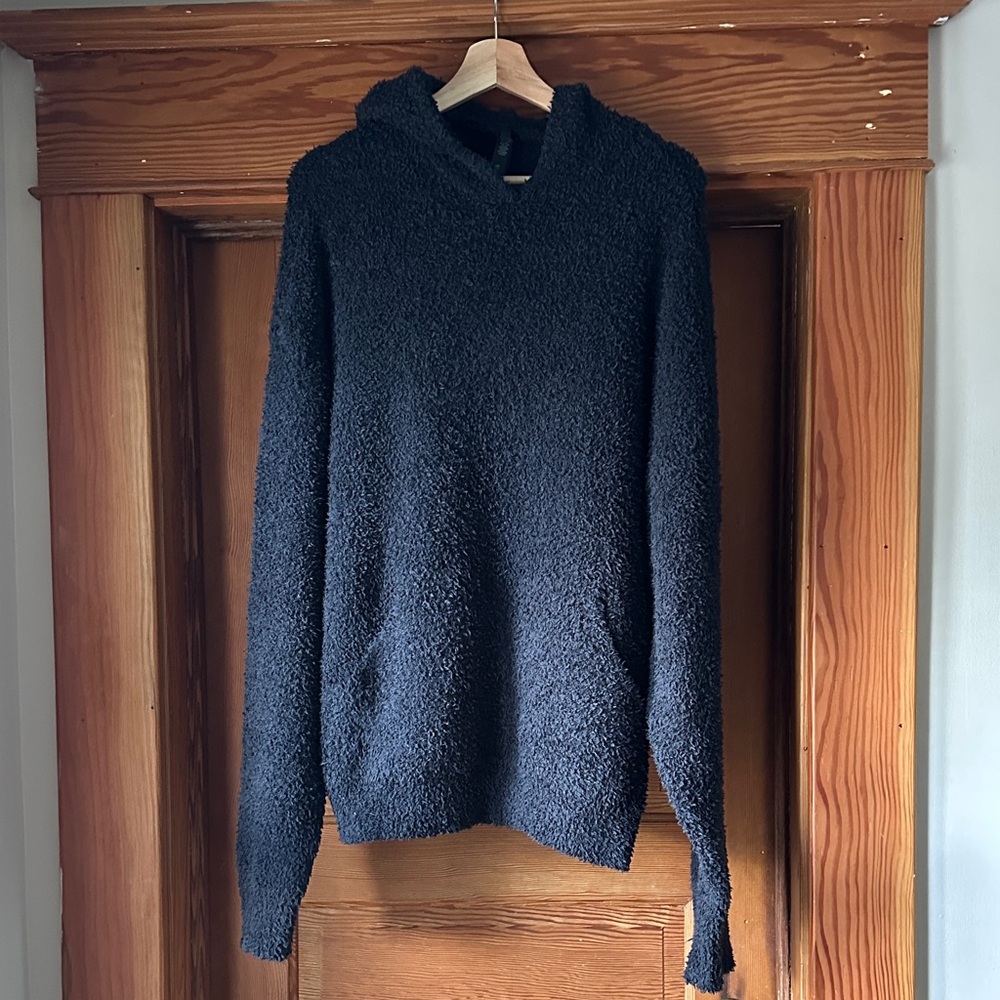 SKIMS Black Poly Fleece Hoodie